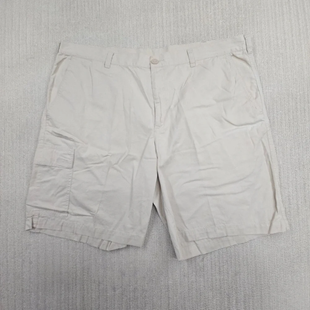 Columbia Silver Ridge Shorts Mens 42 Beige Cotton Canvas Chino 10 Inseam Hiking
